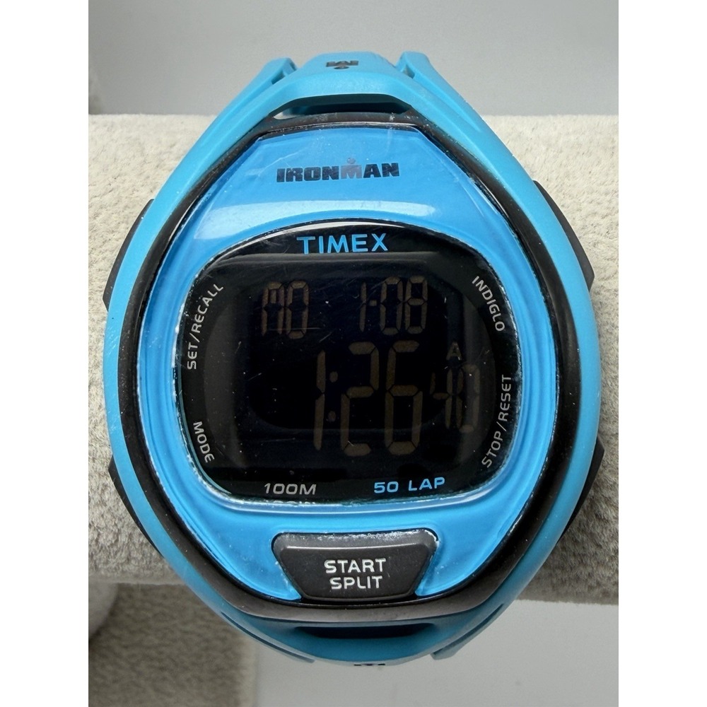 Timex M657 30 Years New‎ Battery 42MM 8" Rubber Band Ironman 2016 Mens